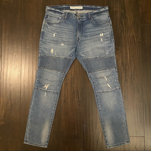 Express Mens Moto Jeans - Picture 2 of 6